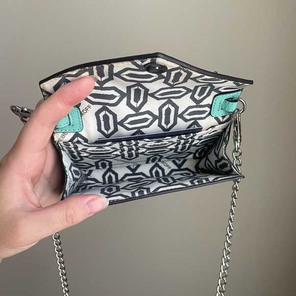 NWOT Rebecca Minkoff Studded Wallet on Chain, Mint Green - Picture 5 of 10